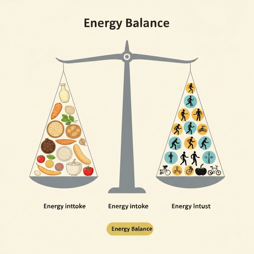 Energy balance concept illustration